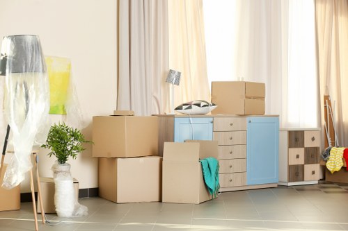Commercial moving team planning a business relocation in South Kensington