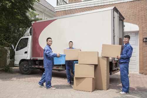 Boxes and furniture being loaded for a local South Kensington relocation
