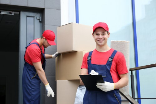 Moving team preparing a relocation in South Kensington