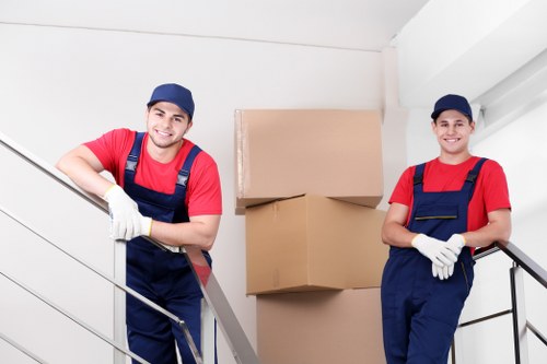 Careful loading of household items for a local flat removal