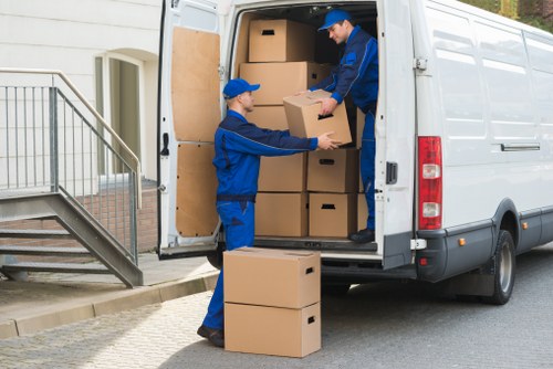 Careful loading of student furniture and belongings for a local move