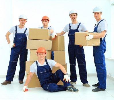 Packing and organising office equipment for a South Kensington move