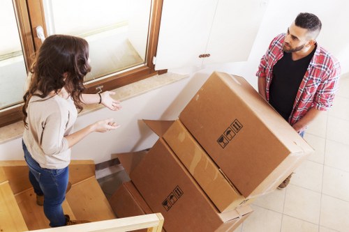 Careful handling of an upright piano during a local move