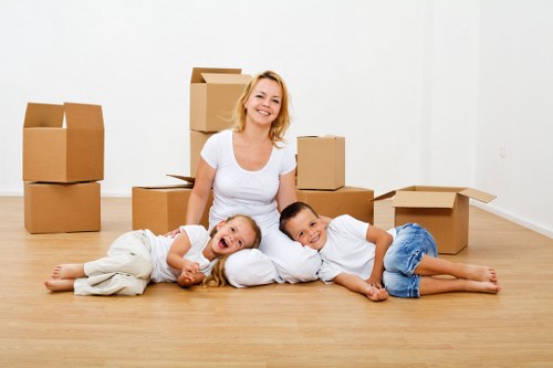 Removal team preparing a home move in South Kensington