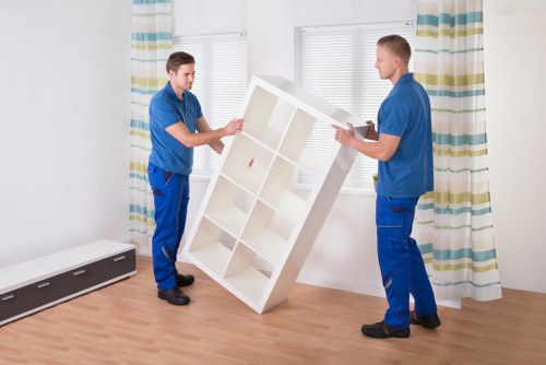 Careful handling of boxes and household items during a South Kensington move