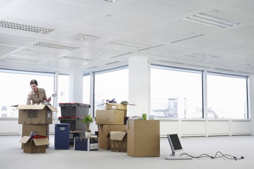 Prepared boxes and furniture in a South Kensington flat removal